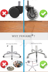 FRNIAMC saddle-stool height adjustment adapts for various tasks and user heights.