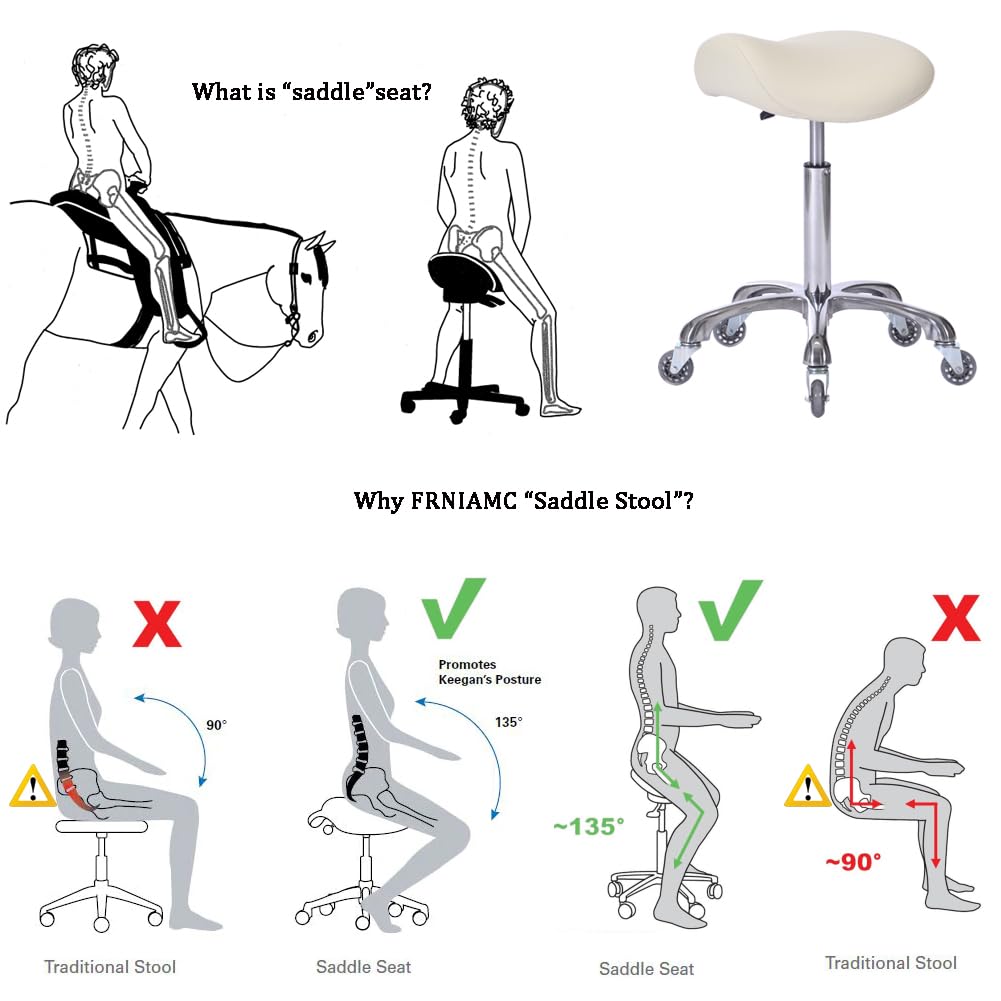 FRNIAMC padded leather seat adds comfort during extended sitting