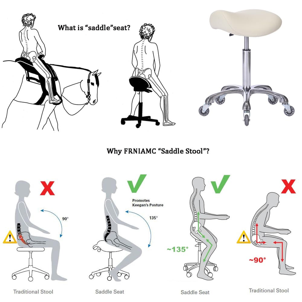FRNIAMC padded leather seat adds comfort during extended sitting