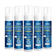 Frnoip 5% Minoxidil Foam bottle promotes fuller-looking hair with convenient daily use.