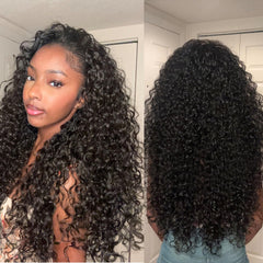 Frodio Curly Half Wig closeup—Veralux blend with soft natural shine.