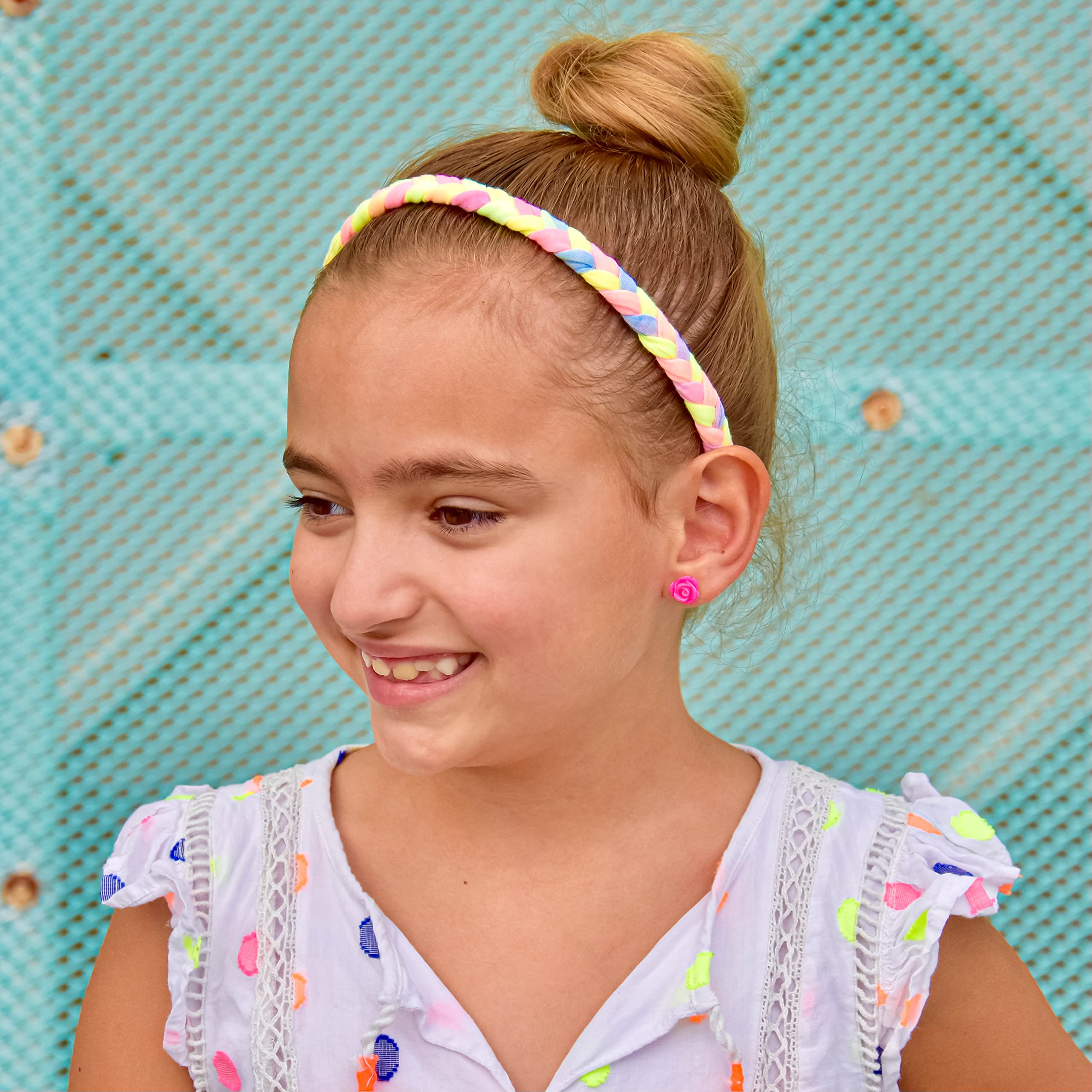 FROG SAC 4 braided headbands girls-designed details.