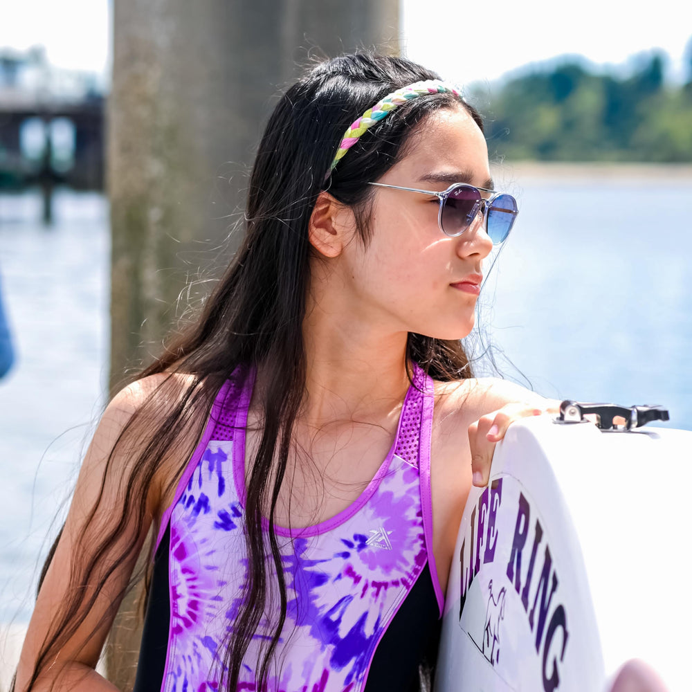 FROG SAC 4 braided headbands kids playtime look.