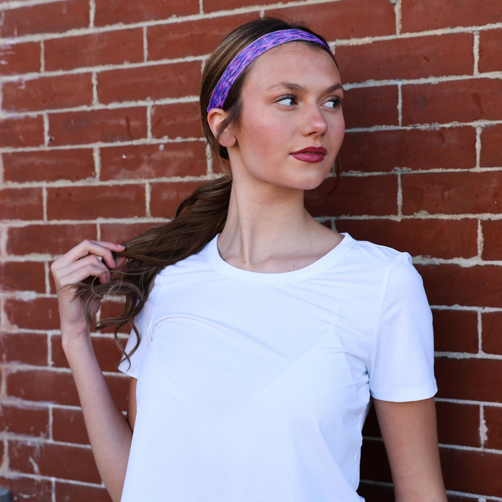 FROG SAC headbands with non-slip velvet lining stay in place during sports