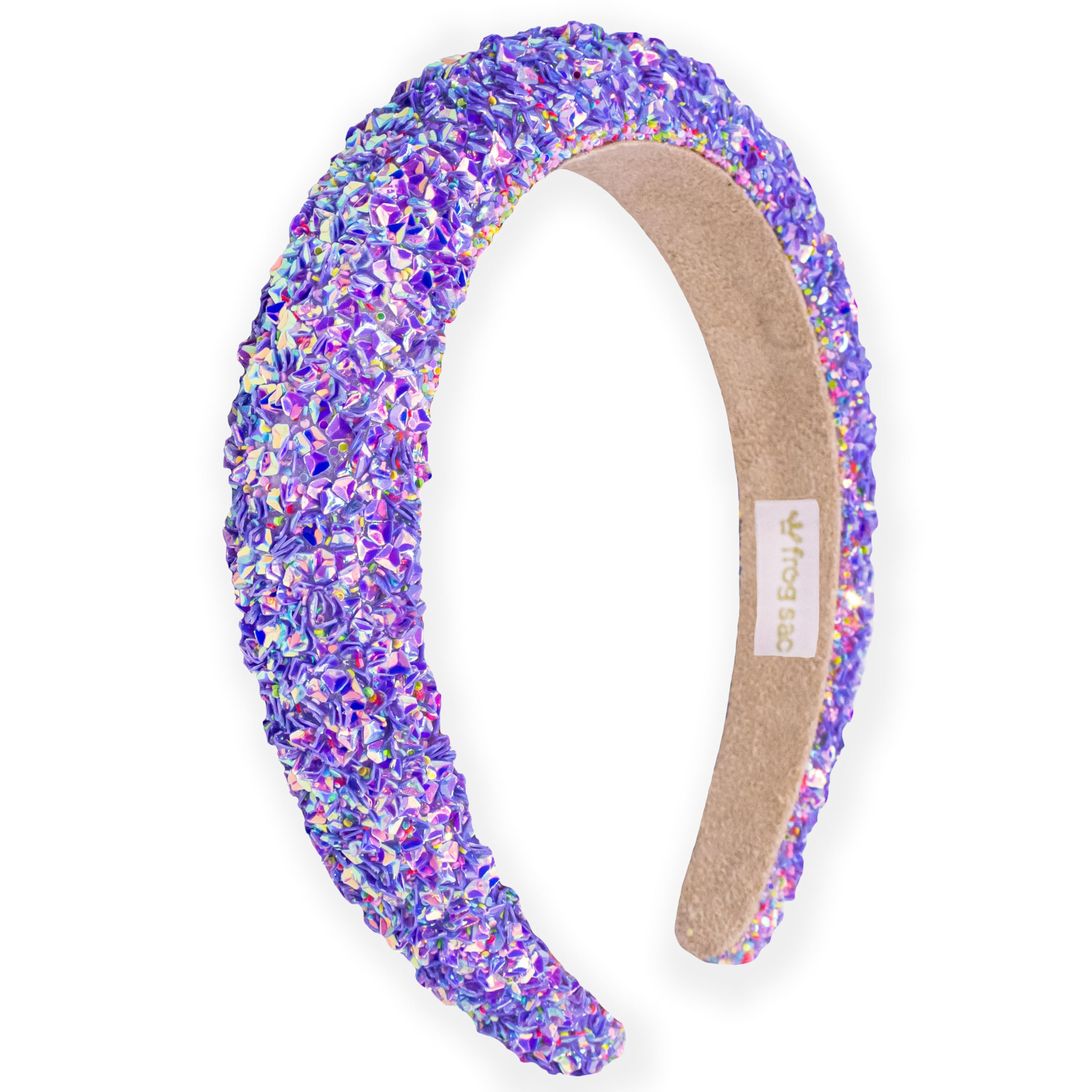 FROG SAC headbands purple sequin front view for stylish non slip daily wear