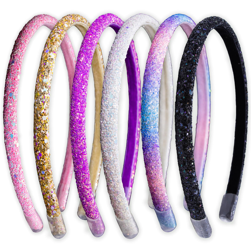 FROG SAC glitter headbands pink iridescent sparkle for daily wear