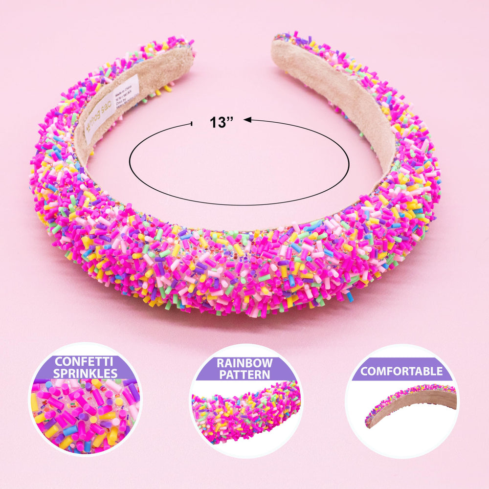 FROG SAC headband glitter confetti detail shows playful sparkle for everyday outfits