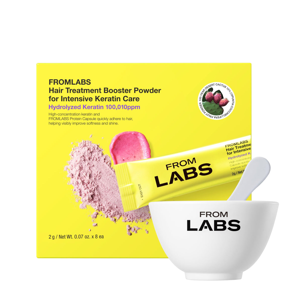 FromLabs Hair Treatment Booster Powder pack front—ready for weekly damage repair.
