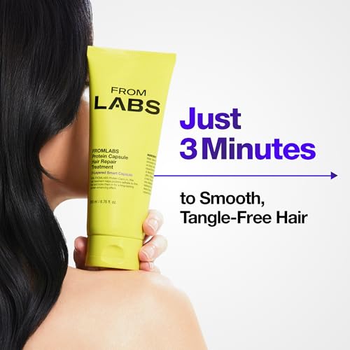 FROMLABS Keratin hair mask bottle setup emphasizes smoothing and bond support.