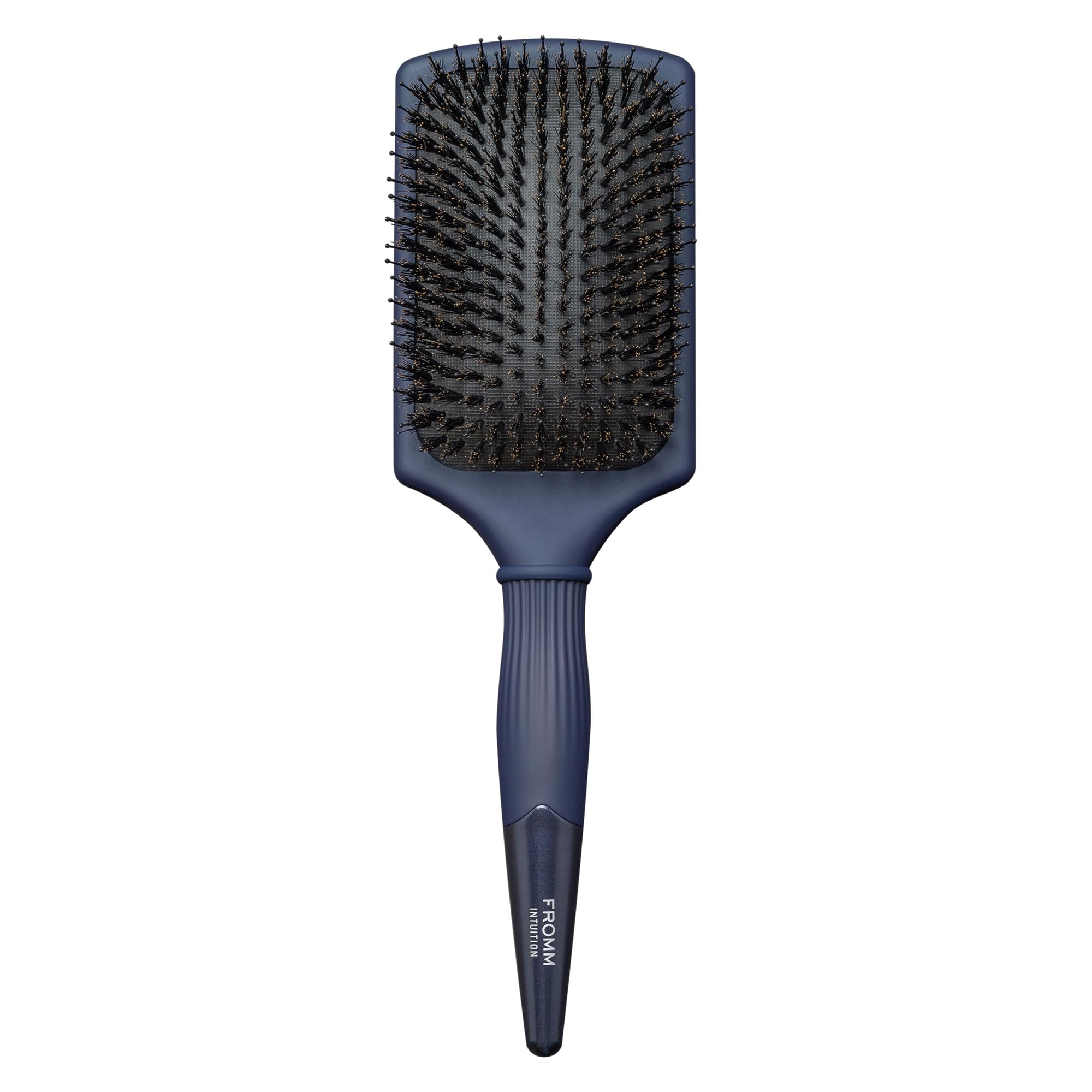 Fromm Intuition Glosser paddle brush close-up with boar bristles for shine.