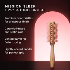 Fromm Mission Sleek vented barrel with airflow for faster blow-drying