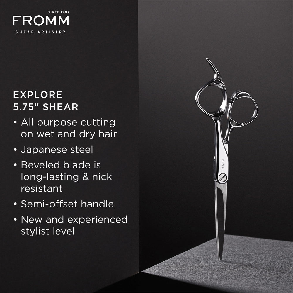 Fromm Professional Explore Japanese steel blade detail for durable, smooth edges