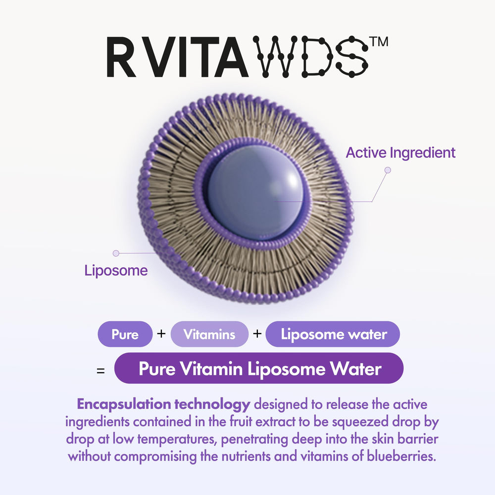 FRUDIA Blueberry Hydrating Air Fit Sunscreen panthenol detail emphasizes soothing hydration.