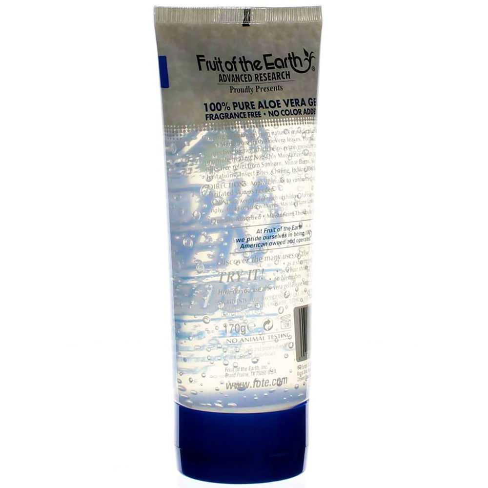 Fruit of the Earth Aloe Vera Gel fast-absorbing texture on skin during routine care.