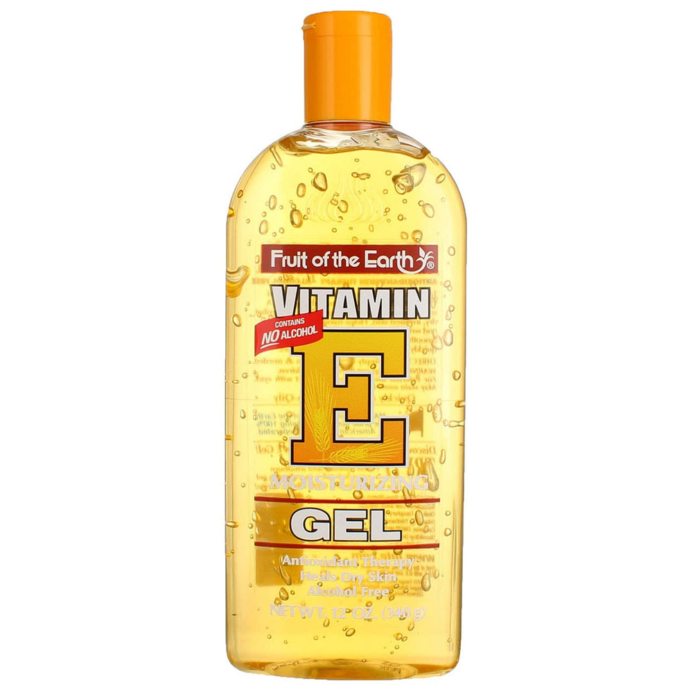 Fruit of the Earth gel vitamin-e aloe-ingredients highlight antioxidant support.