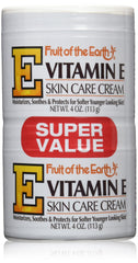 Fruit of the Earth Vitamin-E Cream 4 oz jar packshot showing six-jar case for daily moisture.