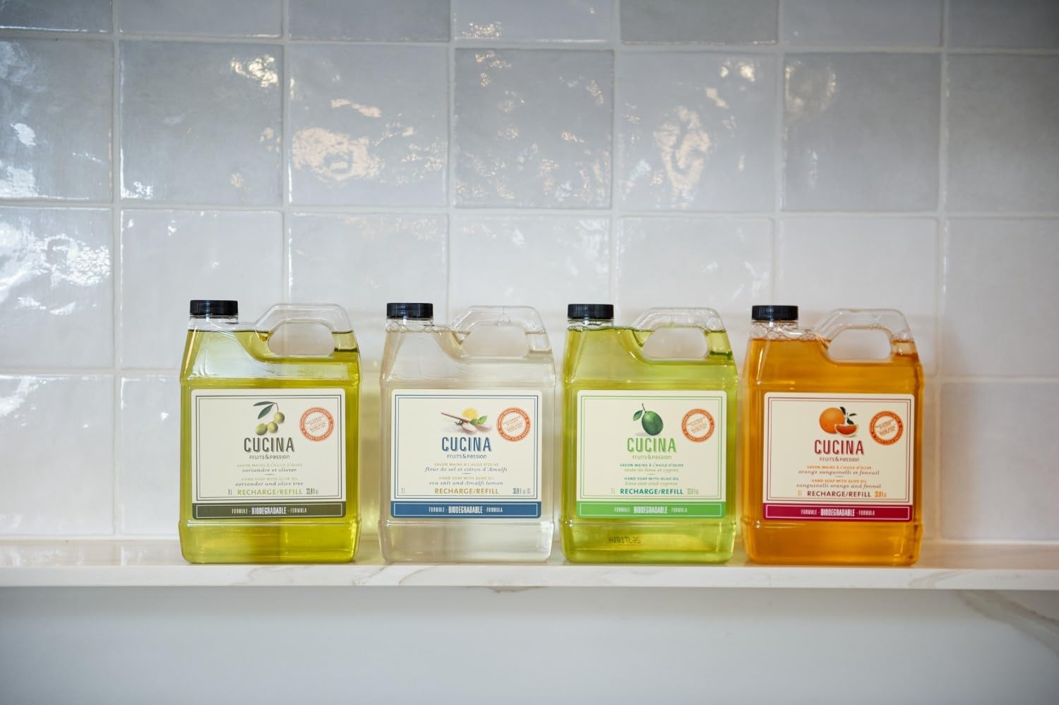 Fruits and Passion Cucina refill packaging shown as recyclable eco-friendly option