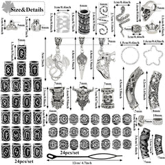 Fscwlmon beard braid beads offer a vintage Nordic look for daily style