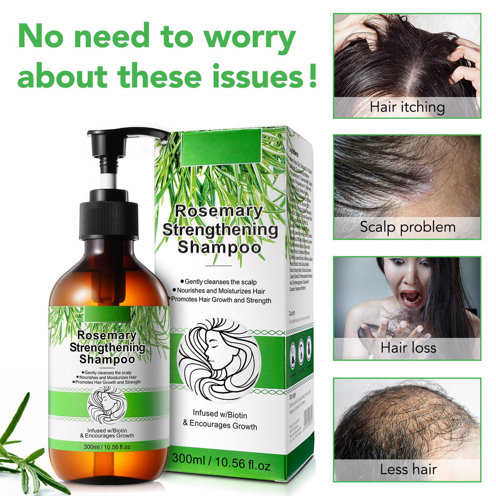 FSLHCY Rosemary Mint Biotin ingredient image emphasizes strengthening and detangling.