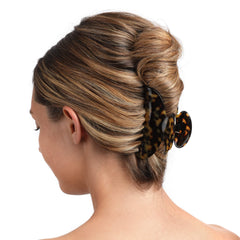 Fsmiling cellulose acetate 3-inch clip for quick updos and secure styling.