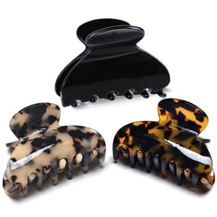Fsmiling medium claw clip tortoise shell grip for all hair types.