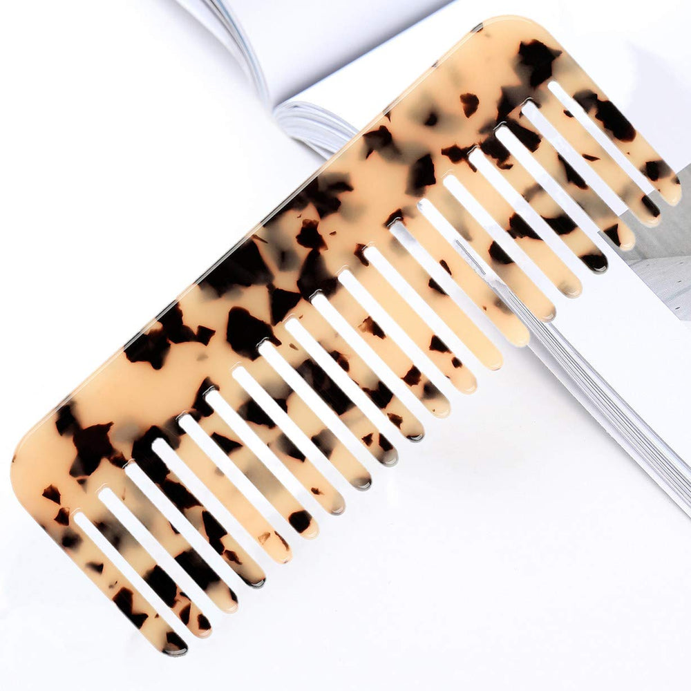 Fsmiling wide-tooth comb beard-use detangler for men