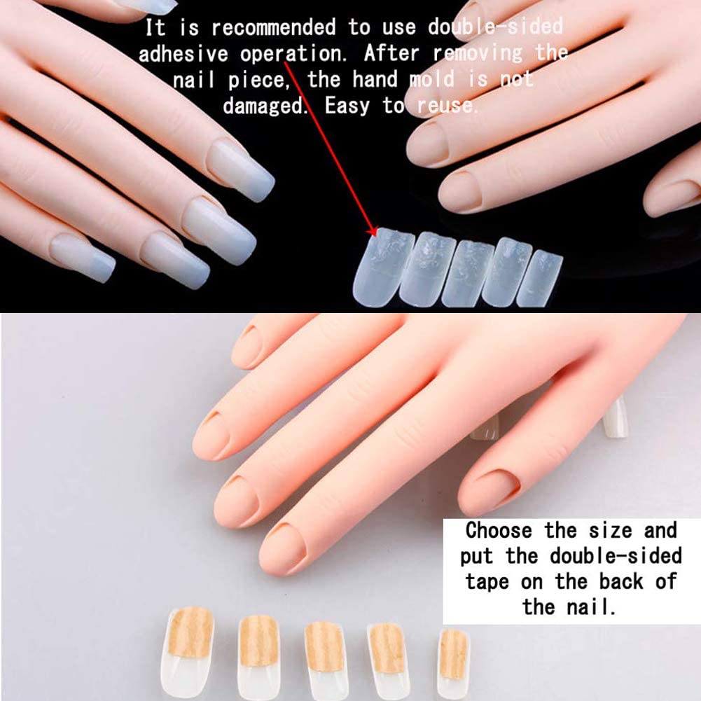 FU SHEN desk-stable nail practice hand, 29cm size for comfortable studio use.