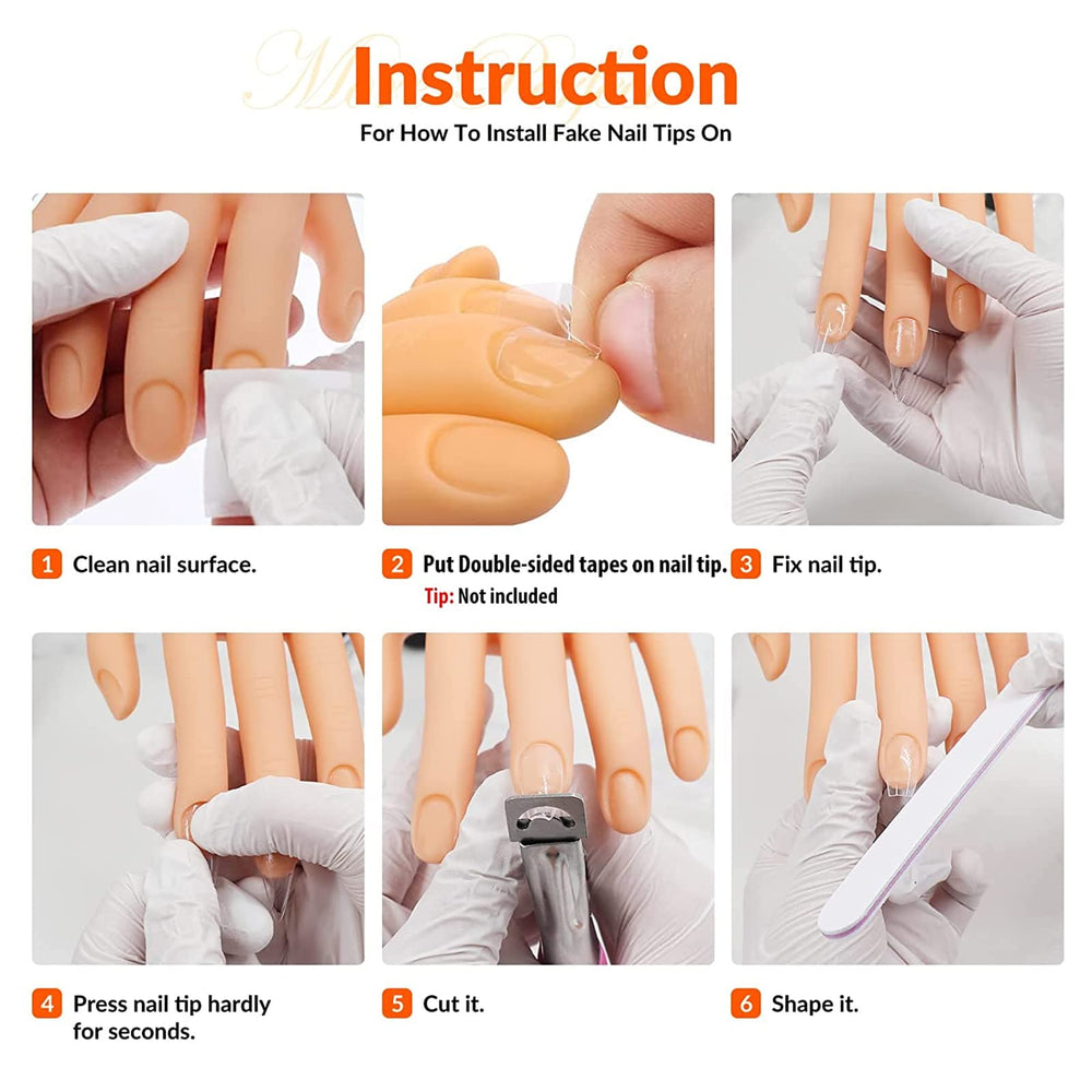 FU SHEN Nail Practice Hand durable soft rubber texture for repeated sessions.