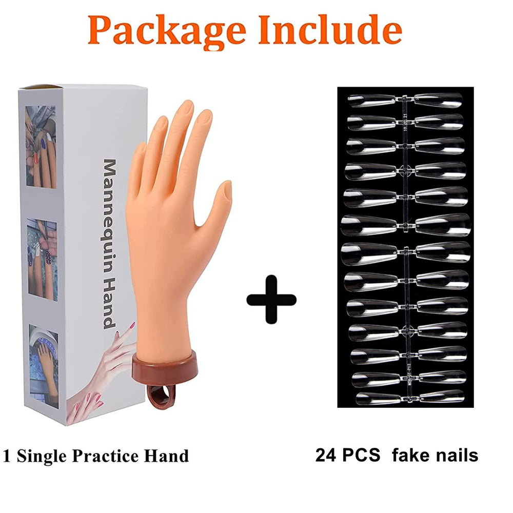 FU SHEN Nail Practice Hand weight and size reference aids realistic handling.