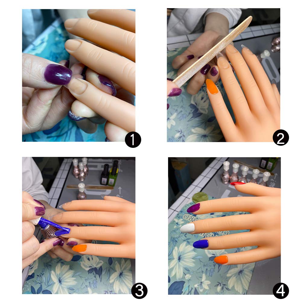 FU SHEN use with glue nail practice hand, supports fixed nail layouts.