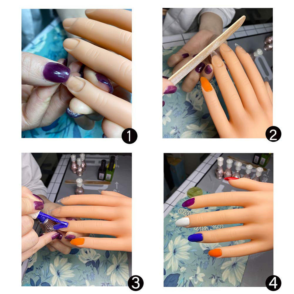 FU SHEN use with glue nail practice hand, supports fixed nail layouts.