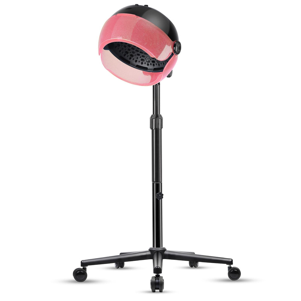 Fuehomue hooded hair dryer stand for stable, efficient salon or home drying.