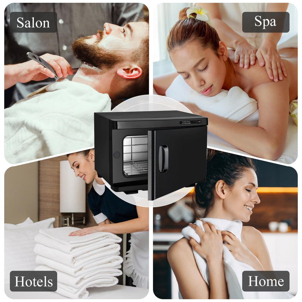 Fuehomue spa towel warmer suitable for facial prep and comfort routines