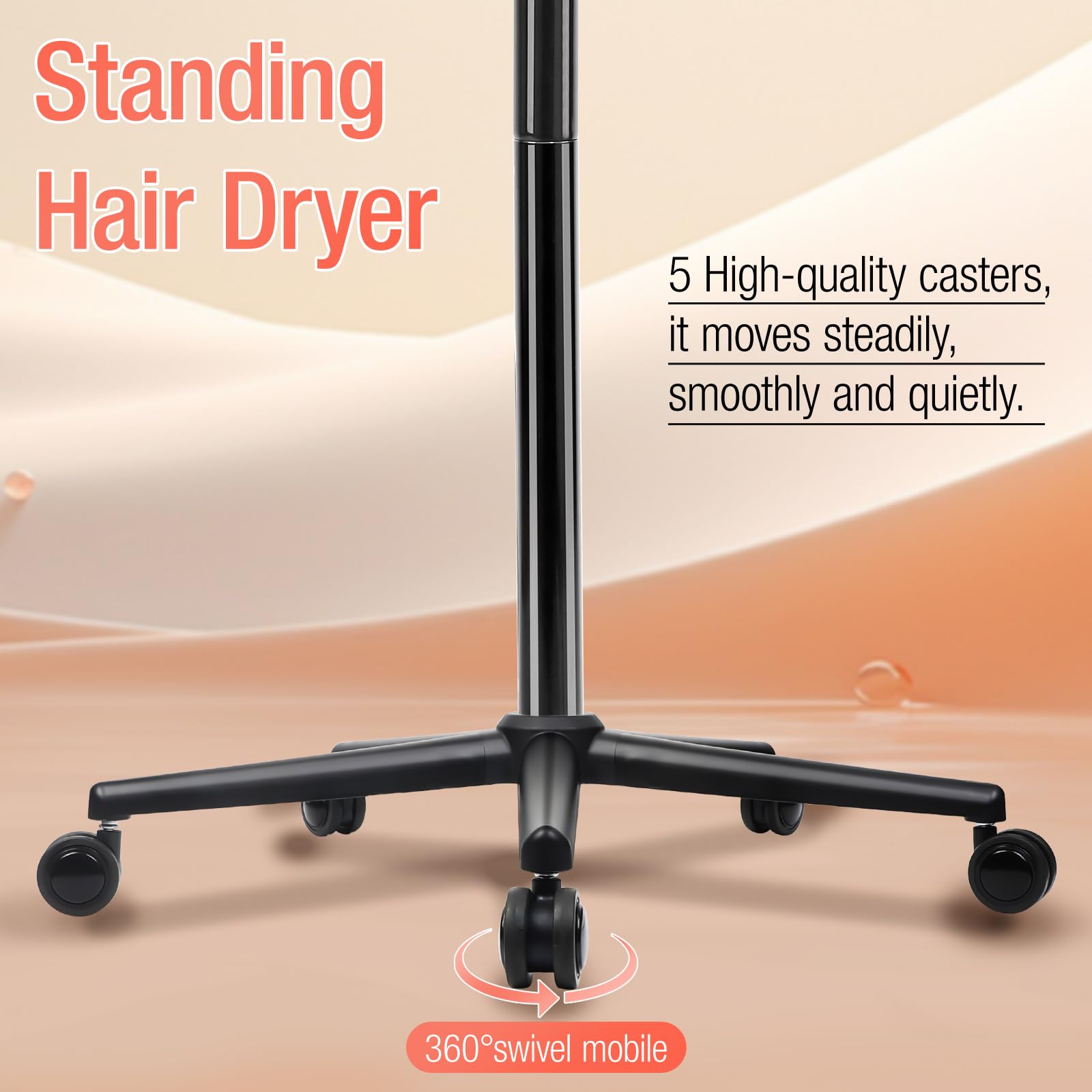 Fuehomue ionic hooded dryer delivers gentle airflow for smoother results.