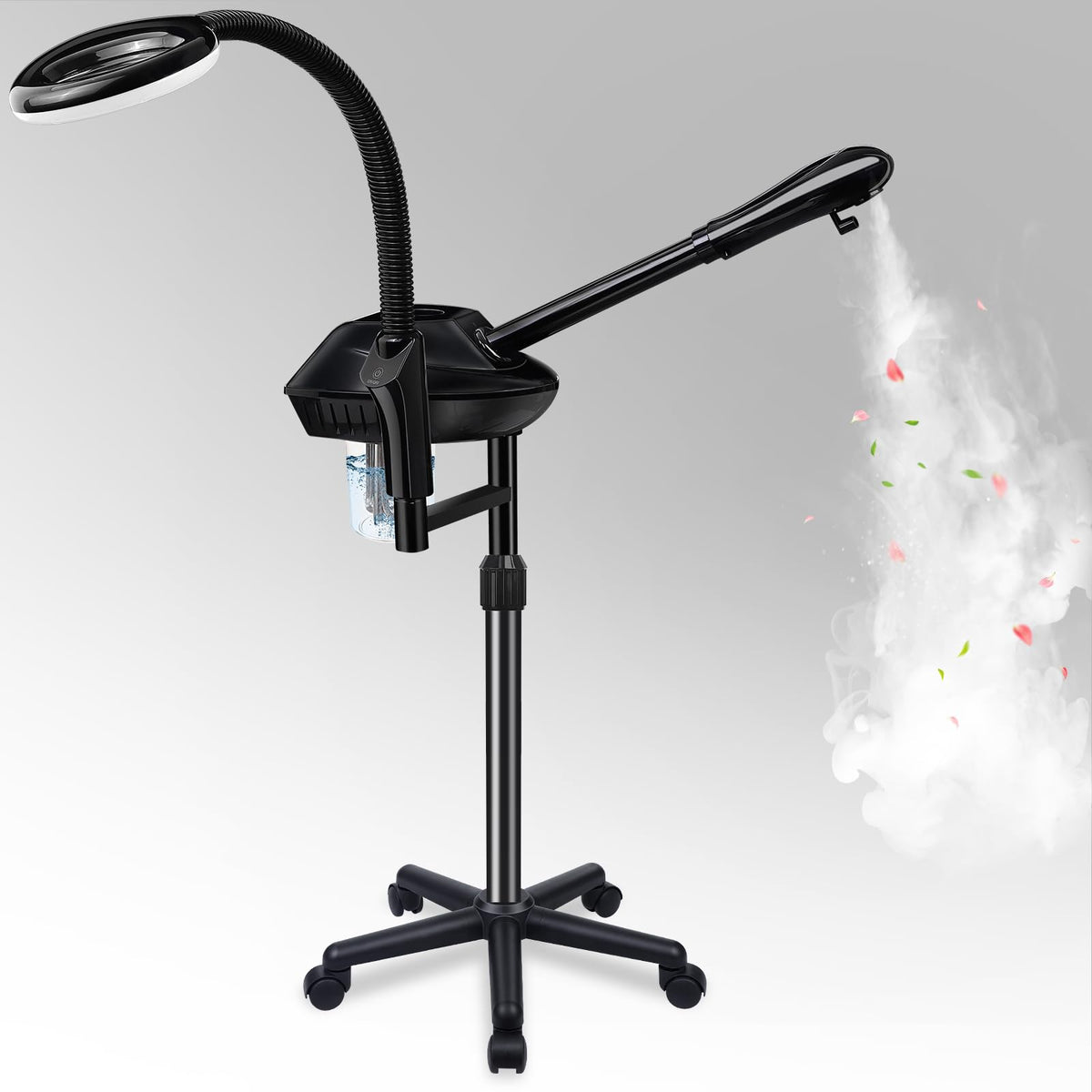 Fuehomue professional facial steamer on wheels provides spa-grade cleansing at home.
