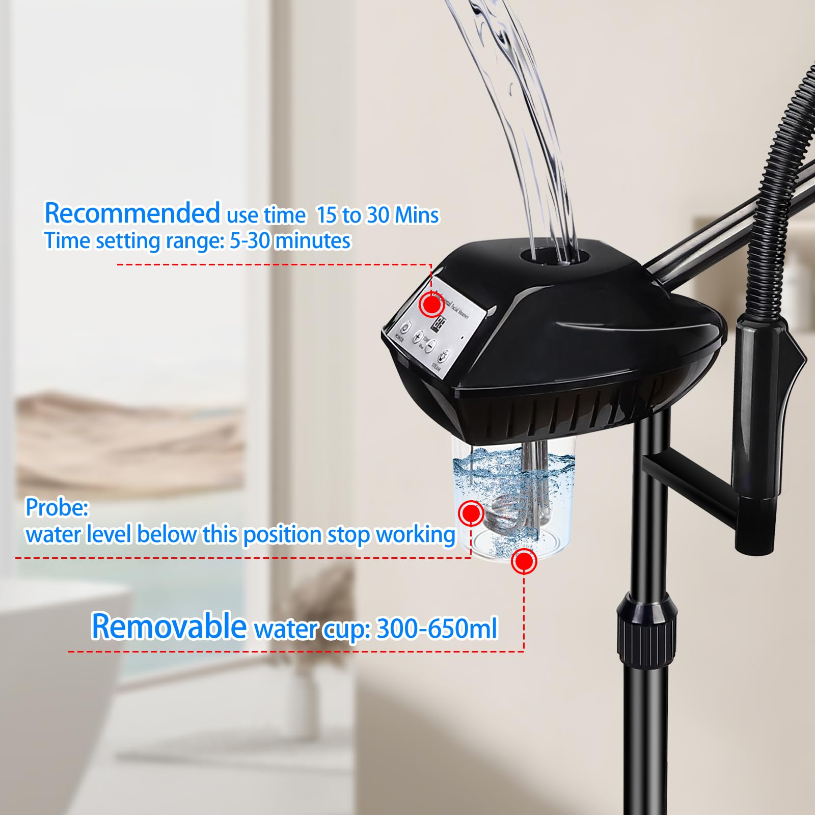 Fuehomue upgraded atomizing cartridge ensures efficient mist for cleansing and hydration.
