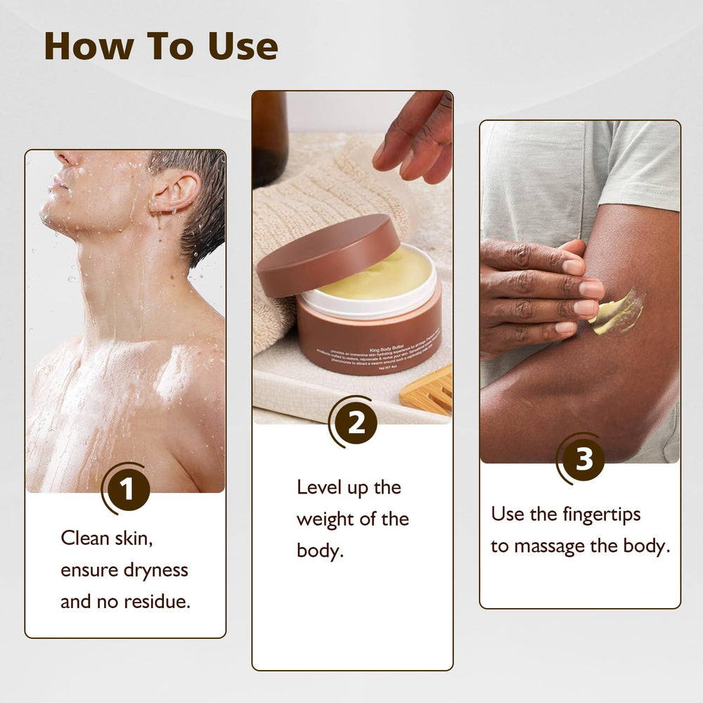 The fugit Crowned SKLN Body Butter application motion demonstrates smooth massage and quick hydration.