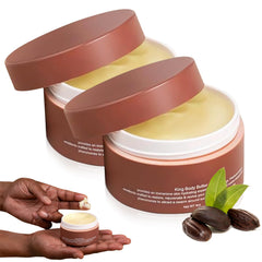 The fugit Crowned SKLN Body Butter jar reveals rich texture for lasting hydration.