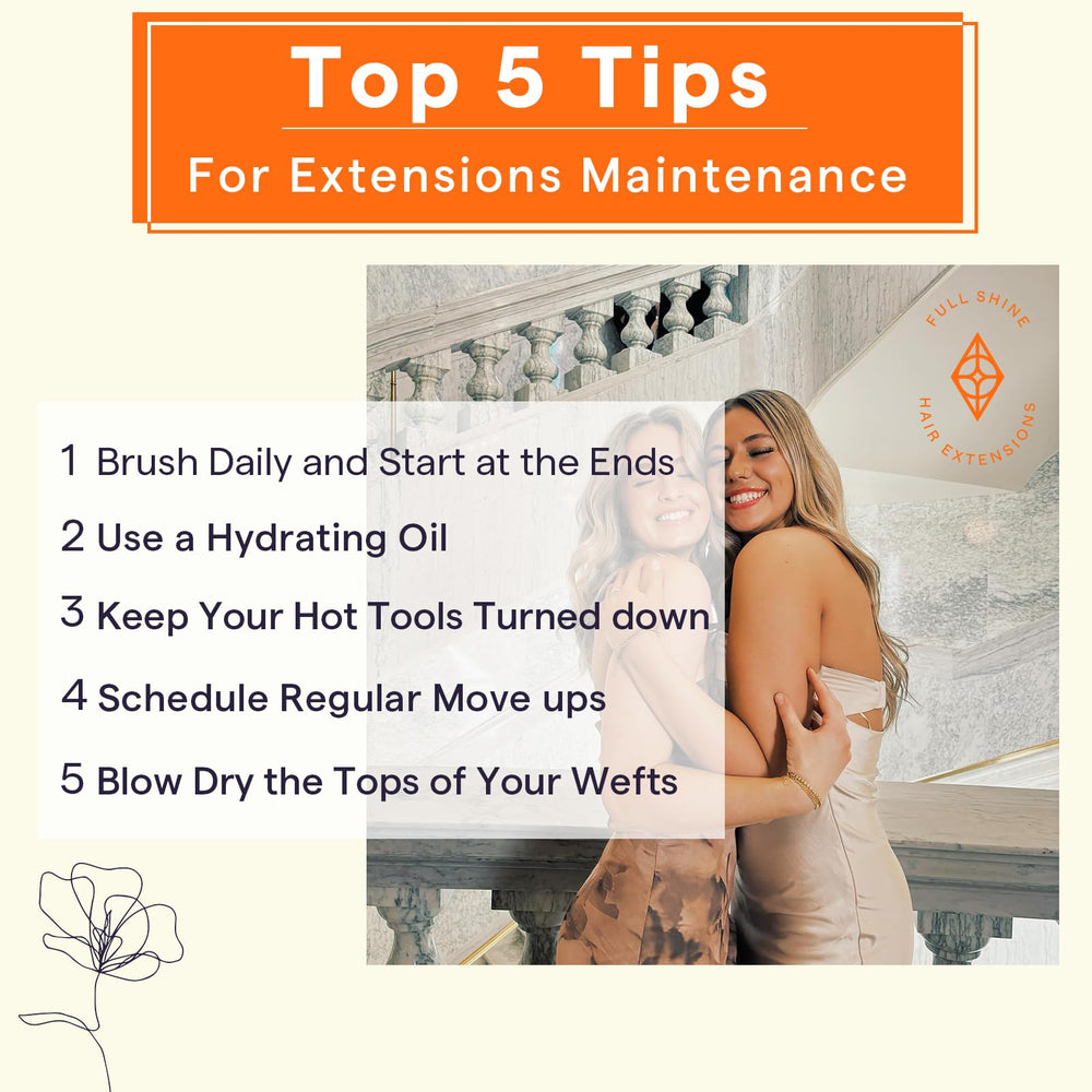 Full Shine care tips graphic showing gentle washing and drying guidance.