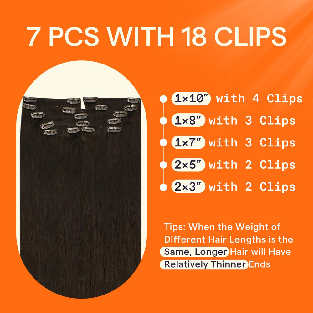 Full Shine 18-inch extensions shown for noticeable length and volume addition