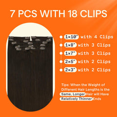 Full Shine 18-inch extensions shown for noticeable length and volume addition