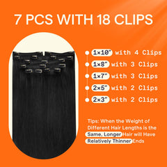 Full Shine 24-inch clip-ins deliver dramatic length and easy styling.
