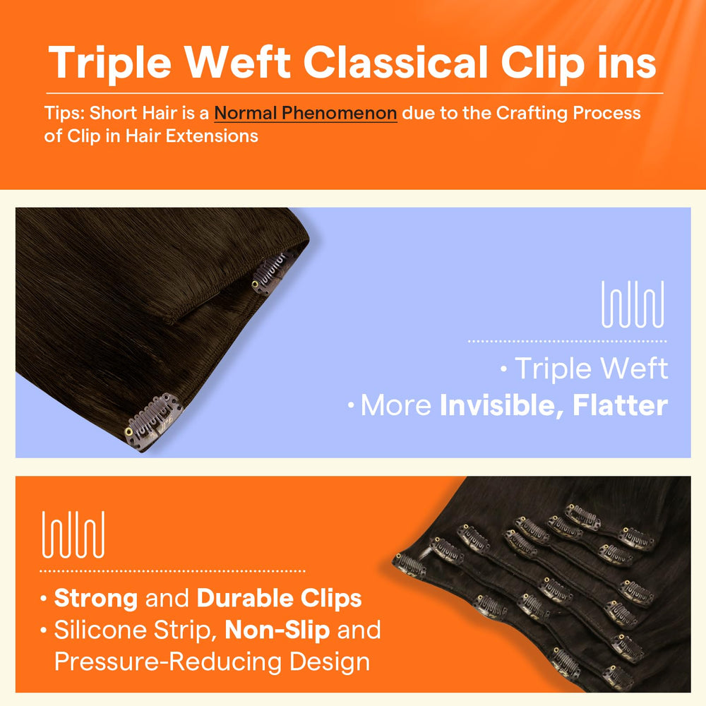 Full Shine Remy-inspired clip-ins demonstrate easy application and damage-free wear