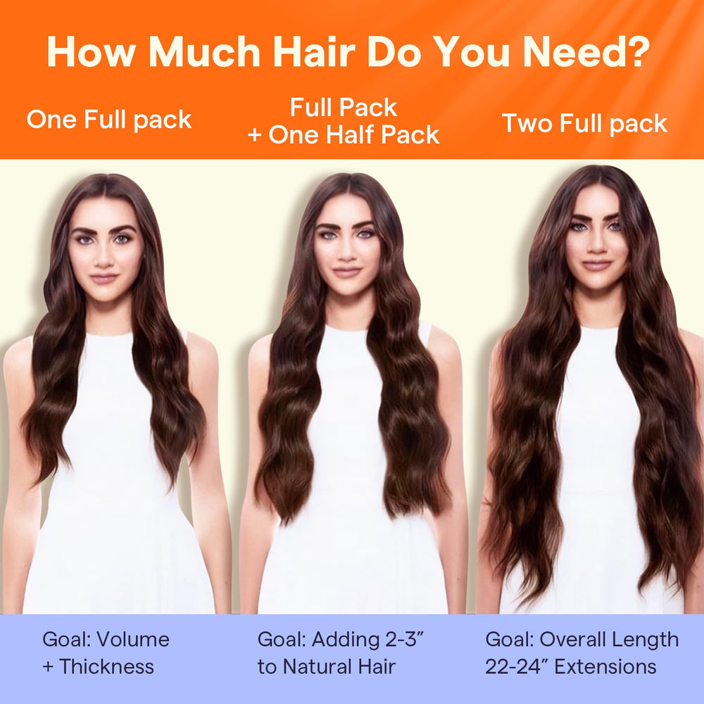 Full Shine secure-fit clips image illustrating comfortable, scalp-friendly grip