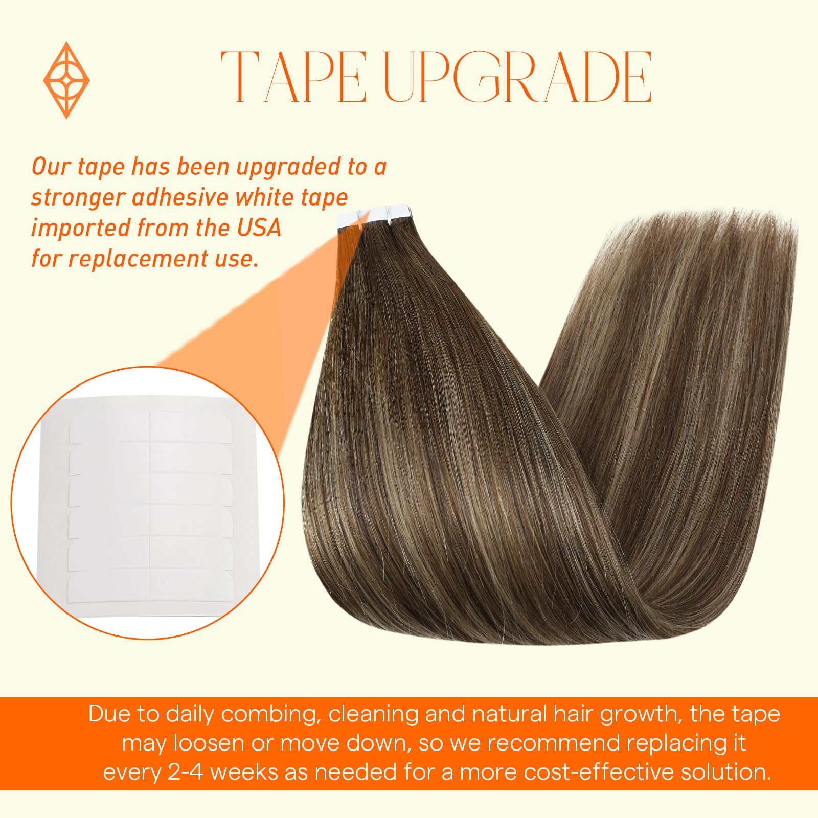 Full Shine real hair extensions 18in close-up texture highlights natural shine blends.