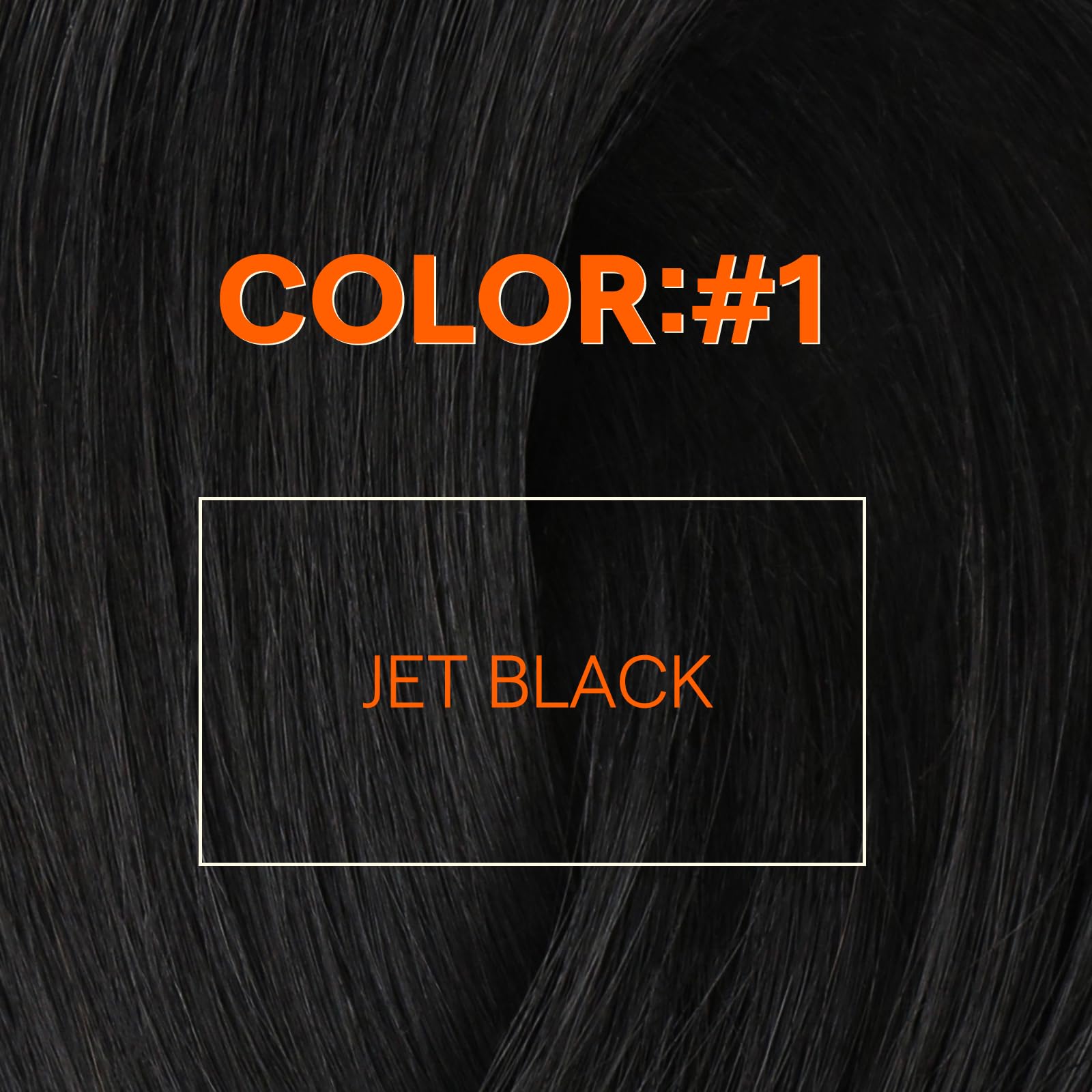 Full Shine 18-inch jet black weft delivers dramatic length and smooth strands.