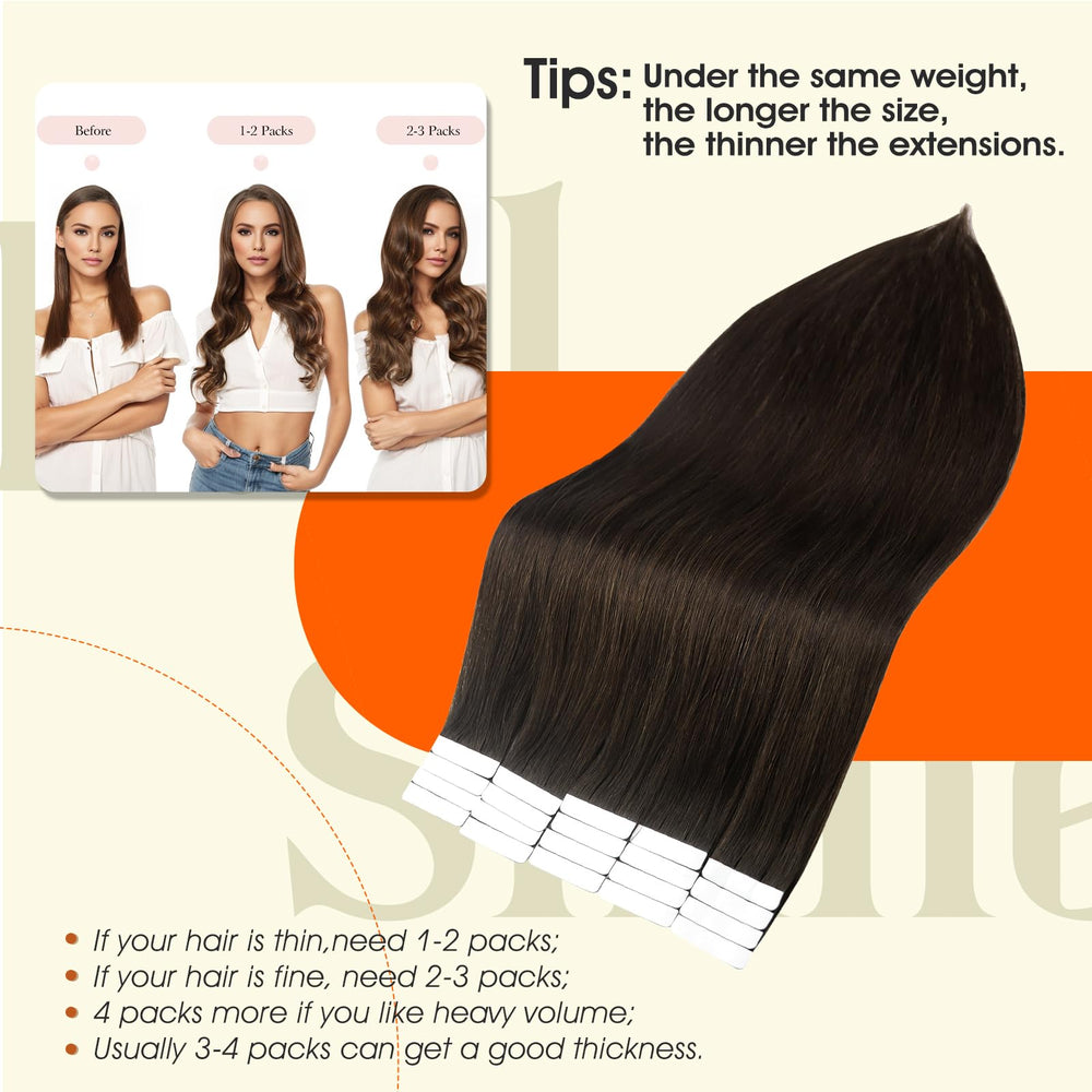Full Shine tape-in extensions pre-taped adhesive strip for quick application