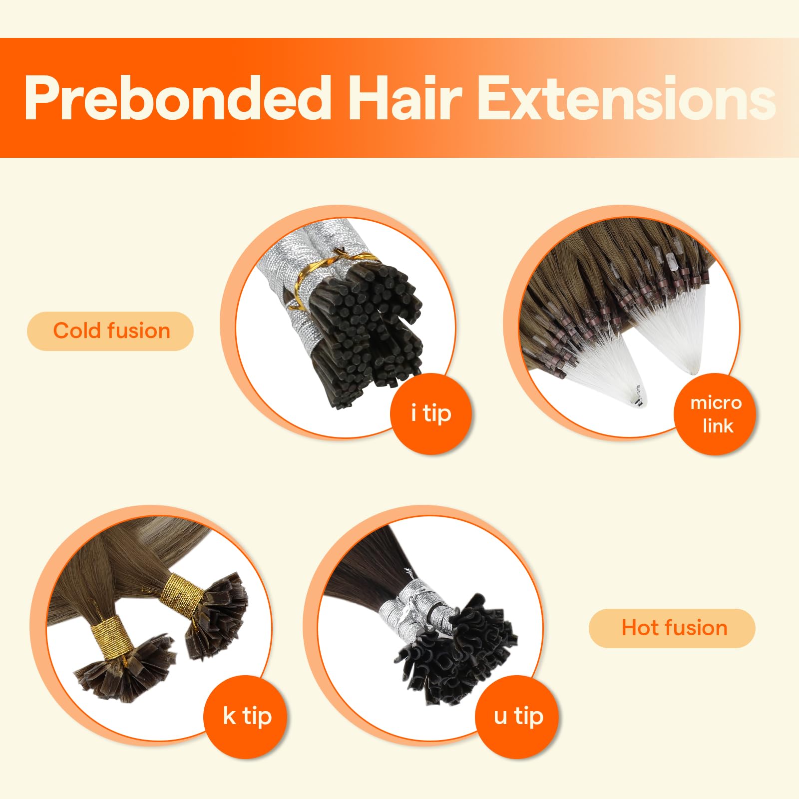 Full Shine U Tip Extensions real human hair image emphasizes versatile styling and curling readiness.