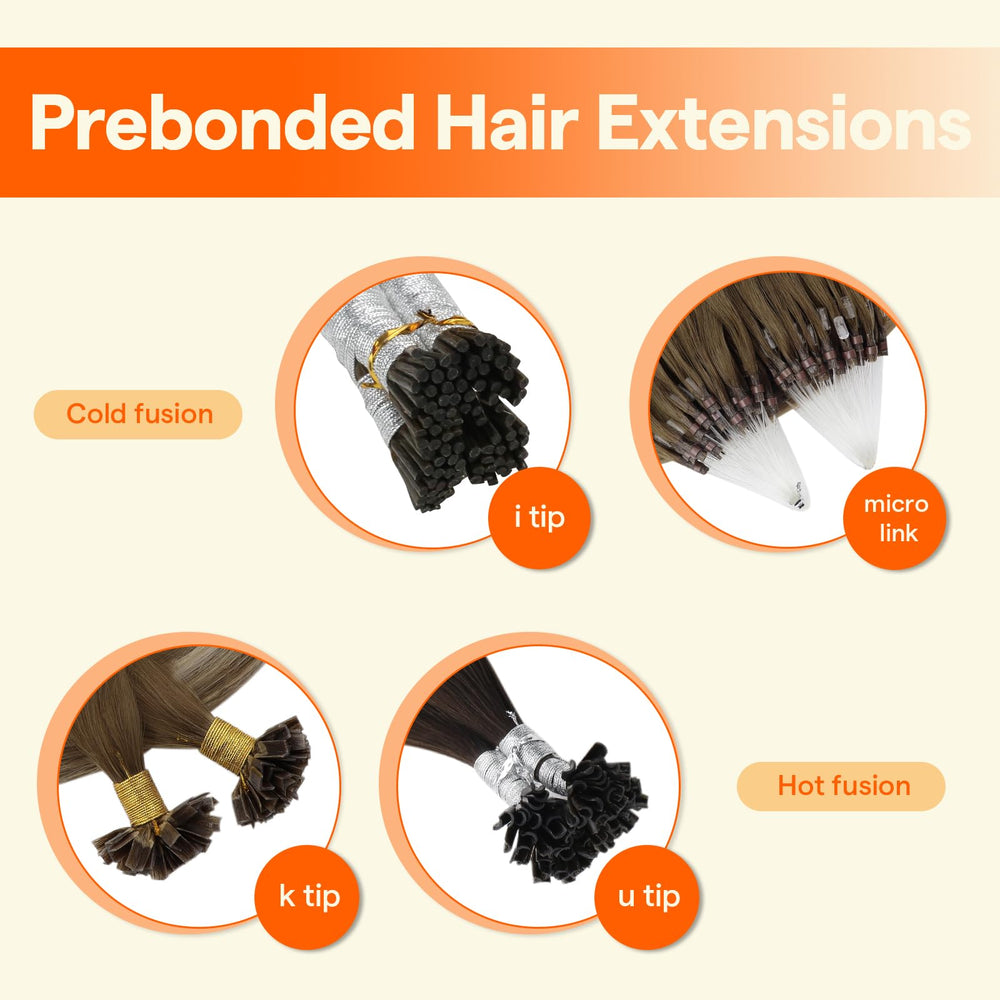Full Shine U Tip Extensions real human hair image emphasizes versatile styling and curling readiness.