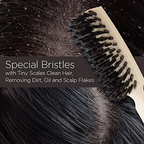Fuller Brush Lustre hair-volume-boost demonstrates oil distribution for smooth shine.
